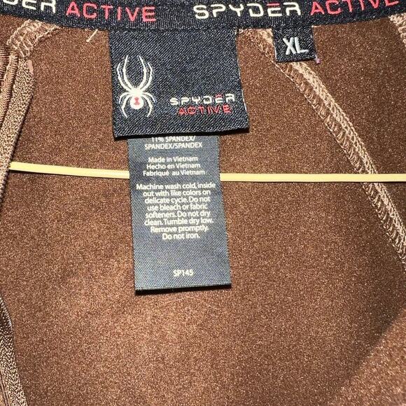 Spyder Active brown 1/4 zip athletic Women’s size XL top - Picture 5 of 8